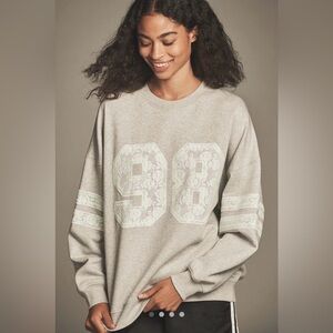 NWT LSPACE × Anthropologie Lace 98 Graphic Sweatshirt